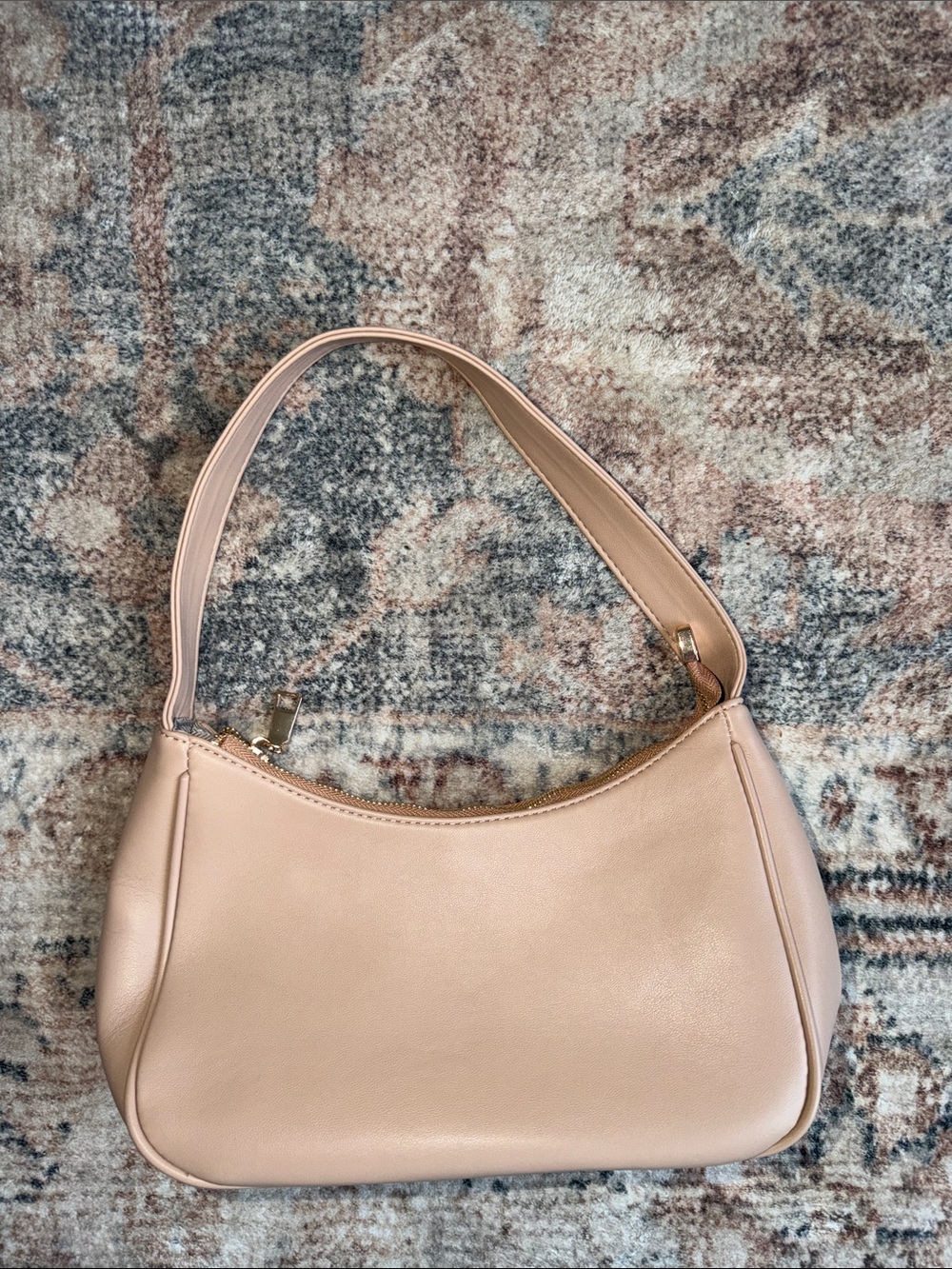 Amazon Tan Shoulder Bag with Gold-Tone Hardware